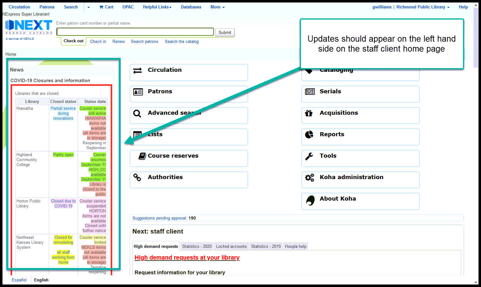 Screenshot showing where the final code should appear